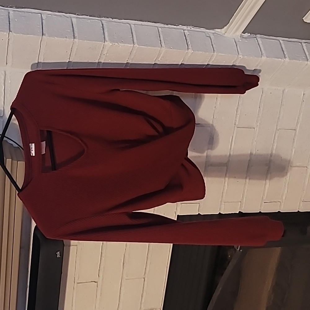 Long sleeve mid drift shirt